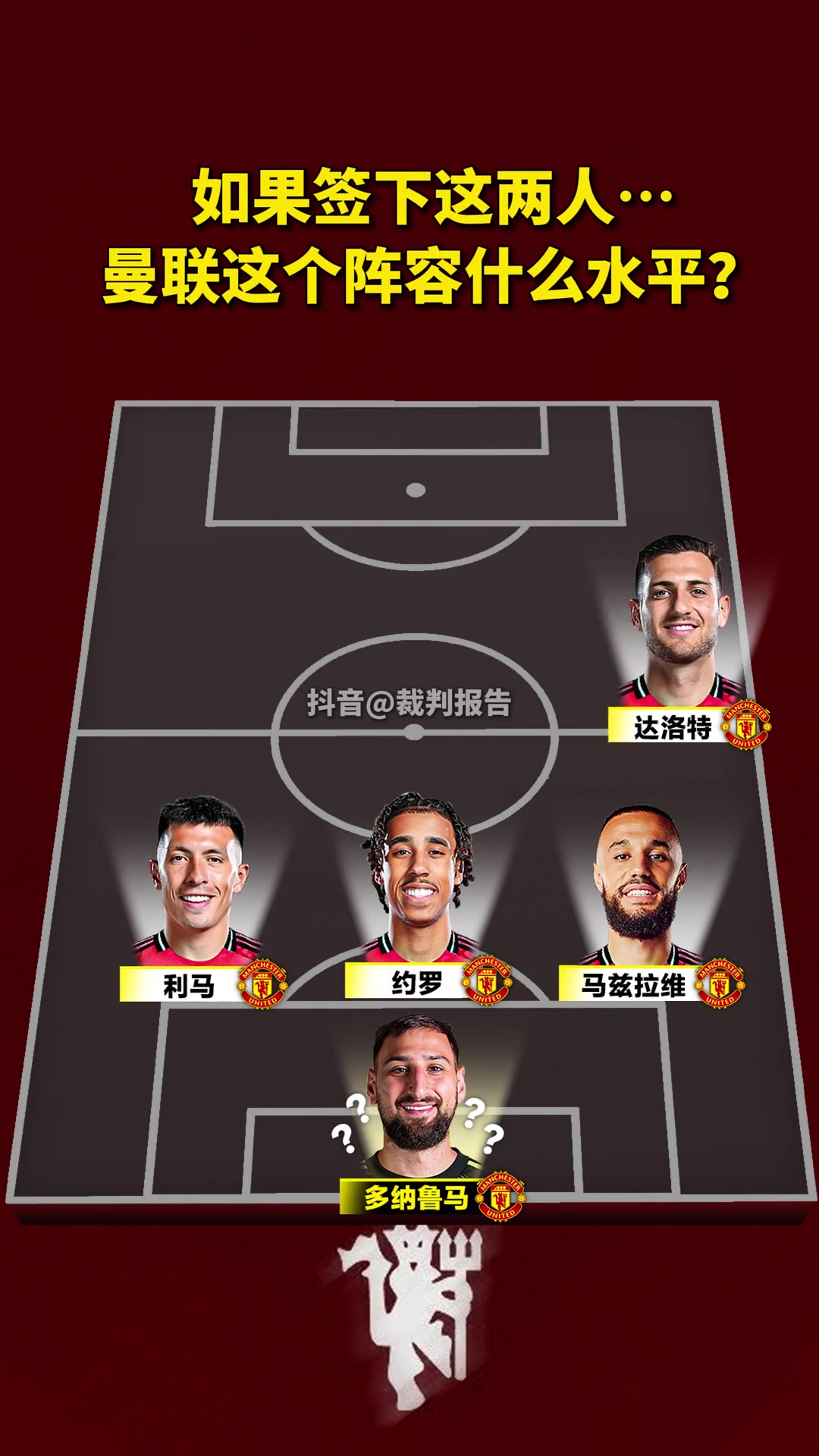 炸裂?假如曼聯(lián)新賽季陣容姆貝莫塞斯科庫(kù)尼亞多納魯馬